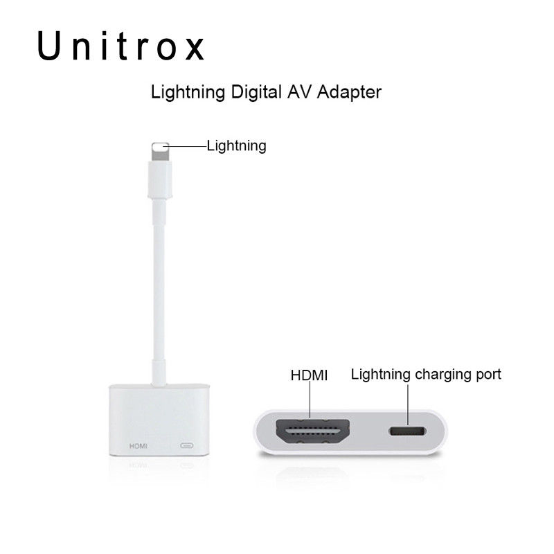 Lightning to HDMI Digital TV AV Adapter Cable For Apple iPad